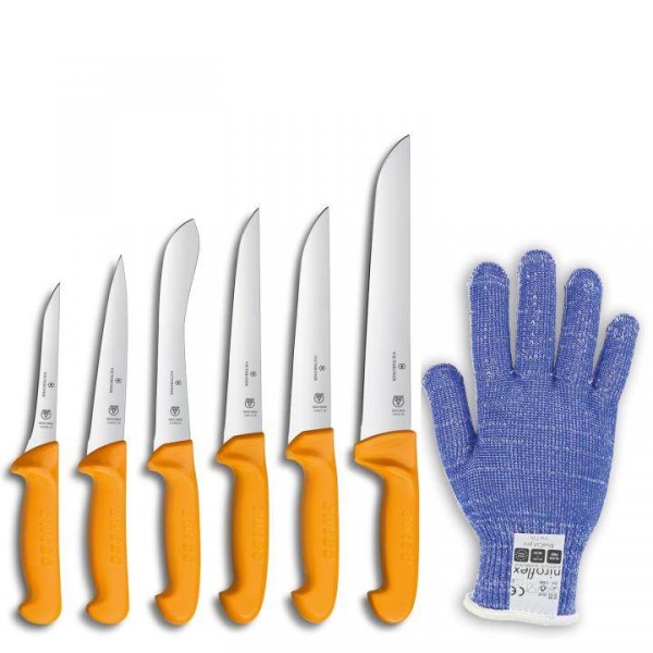Swibo Messer-Set 6-teilig mit Schnittschutzhandschuh 2.0018.10